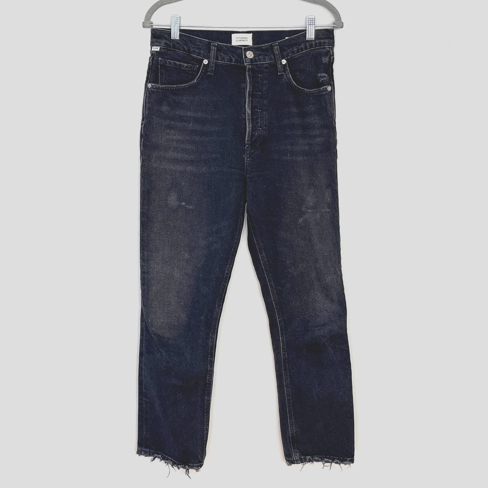 Citizens of Humanity‎ Jolene Jeans Women 28 Black Straight Leg Grunge Feminine